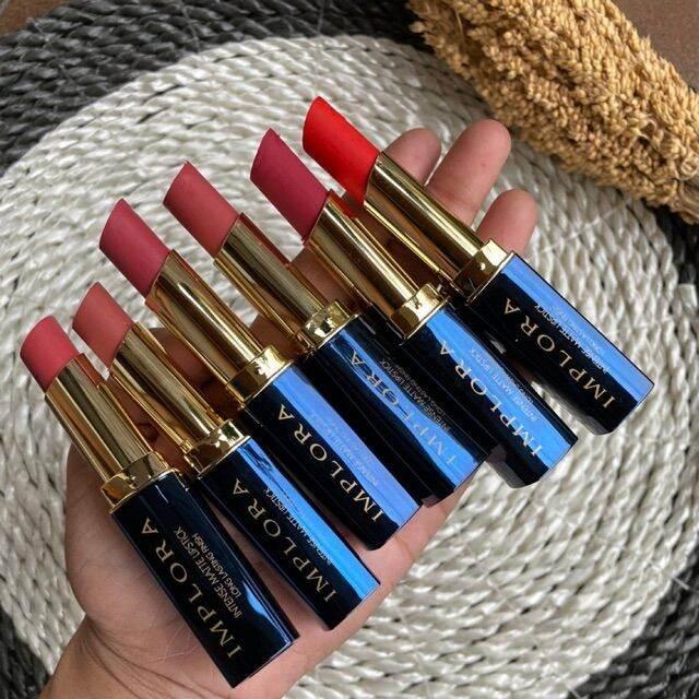 IMPLORA INTENSE MATTE LIPSTICK ( 1-10 VARIAN ) LIPSTIK WATERPFOOF  ORIGINAL BPOM 1