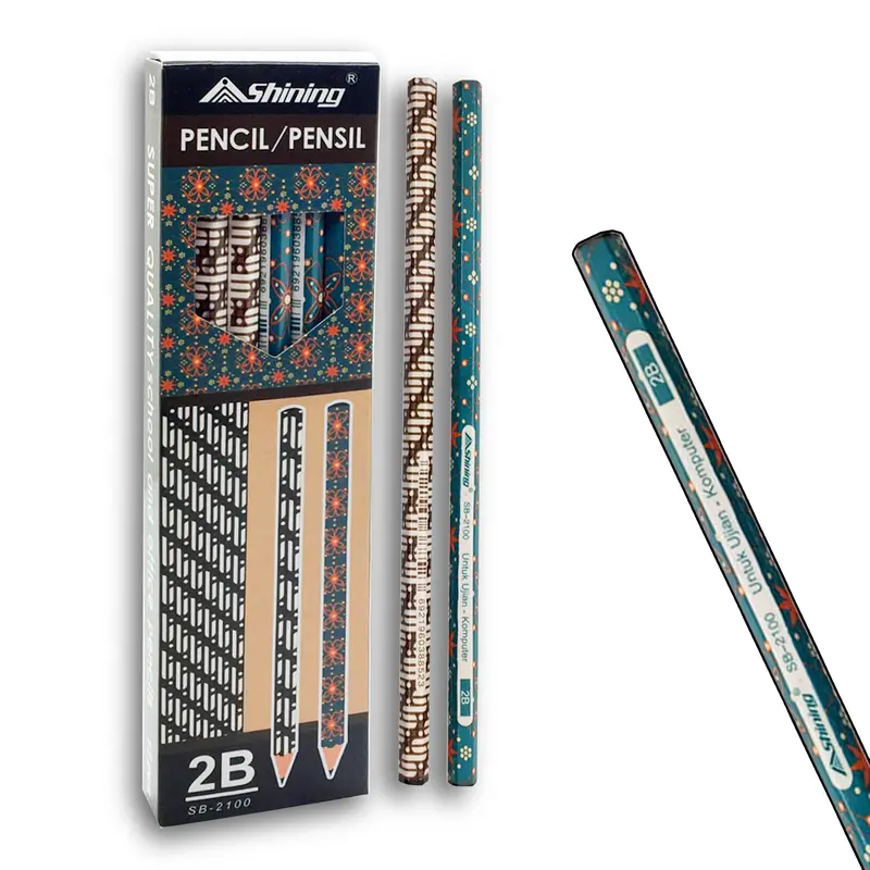 Shining Pensil 2B Batik Set 12 Pc ( SB-2100 ) 1 Lusin isi 12 pcs 6