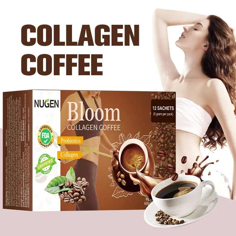 26-3(Beli 2 Gratis 2)Bloom Delicious and Healthy Collagen Black Coffee, Instant Coffee, bloom collagen coffee