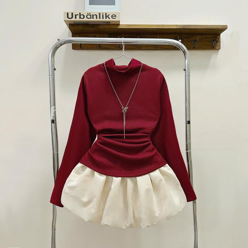  Sét áo váy bigsize nữ áo giữ nhiệt tay dài thu đông mix chân váy bí  có áo lẻ áo  hót trend cho nữ đậu bigsize  Women Top   g216  cv413  Đậu bigsize 