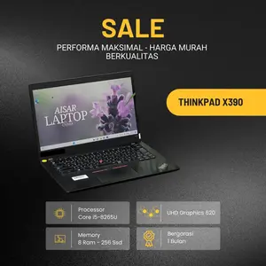 Thinkpad X390 Laptop Intel Core i5-8265U RAM 8GB SSD 256GB UHD Graphics 620 Performa Maksimal Harga Murah Berkualitas