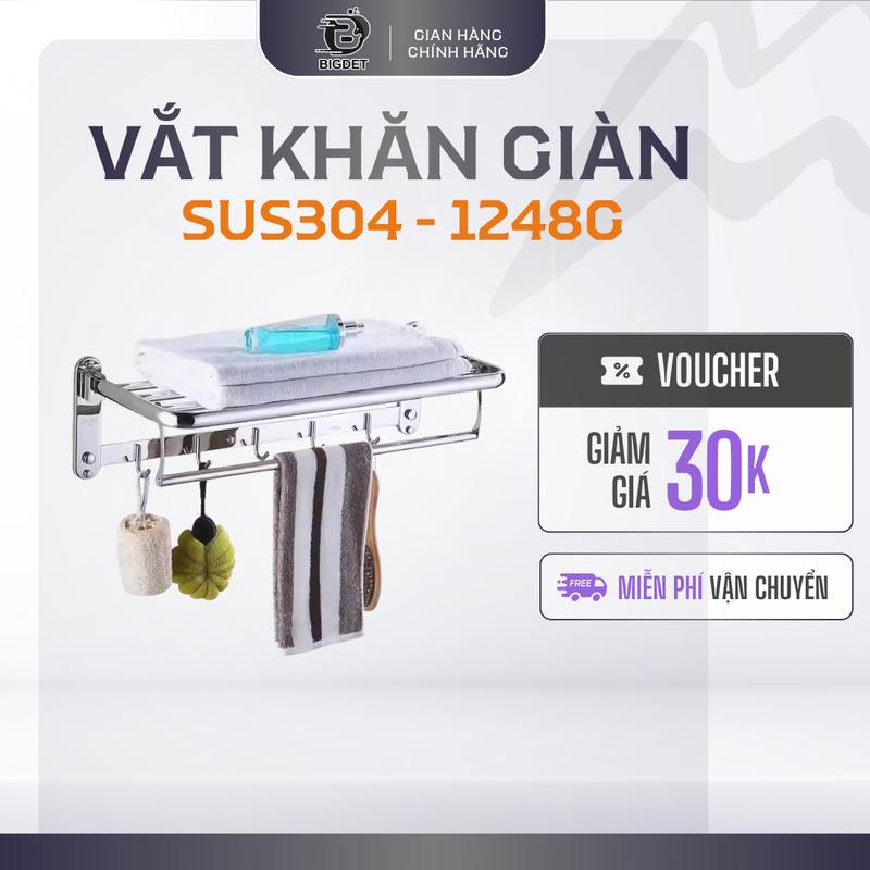  Vắt Khăn Đa Năng Nhà Tắm Vắt Khăn Giàn Đa Năng 3 in 1 Inox 304 Nan Đặc Gọn Gàng - Tiện Lợi Lắp Đặt Dễ Dàng 