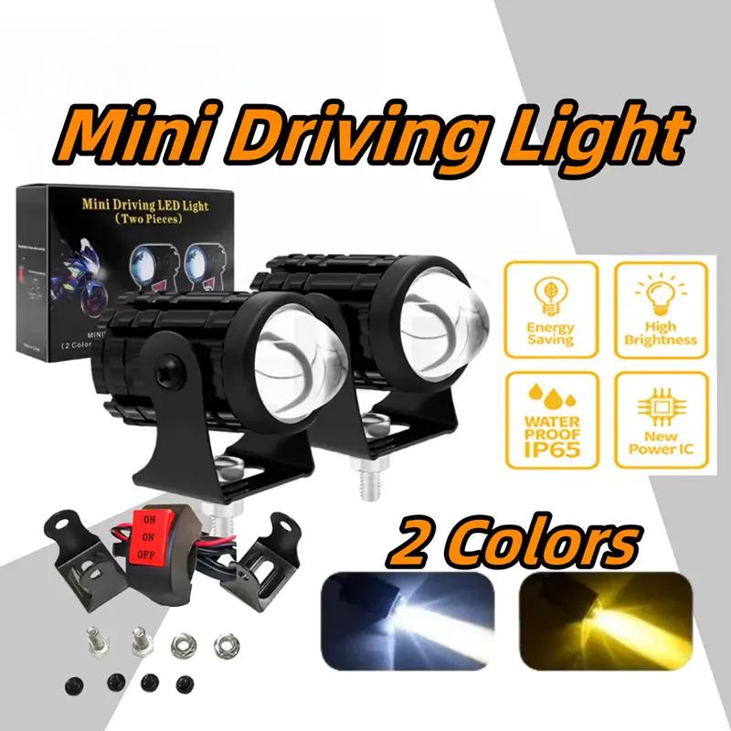 8V - 80V 2pcs mini lái xe đèn điểm sáng đèn pha màu trắng + màu vàng không thấm…