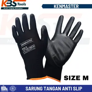 GUNTER Sarung Tangan Pelindung Latex hitam Karet Anti Slip Kenmaster