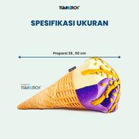 Gambar TGM MERCH - Bantal Boneka Motif Es Krim Cone - Taro Vanila, S (Proporsi 38 cm) dari Tgm Merch Kota Bekasi 4 Tokopedia