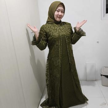 Product Review of Gamis Kinarya Gamis Semi Outer Gamis Tulle Etnic Premium Gamis Terbaru Gamis Kekinian Gamis Modern Gamis Pesta Dress Pesta Gamis Kondangan Gamis Kebaya Wanita Muslim Payet from L**h 0