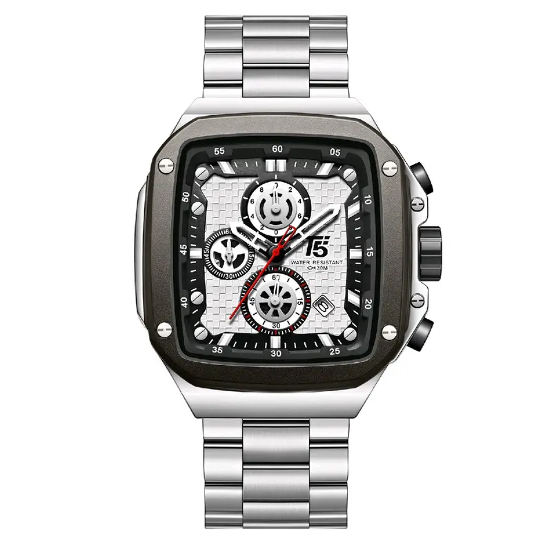 Jam Tangan T5 H 4110G Original Nautilus Case dengan Finishing Polished - Stopwatch, Stainless 4