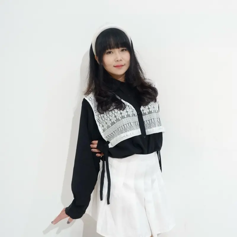 Qays Store Kemeja Asadela Rompi Vest Brukat Wanita All Size Stretch Panjang Adem Formal Mewah 0