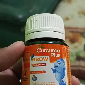 Curcuma Plus Grow Tablet Hisap Multivitamin Rasa Jeruk @20 Tablet