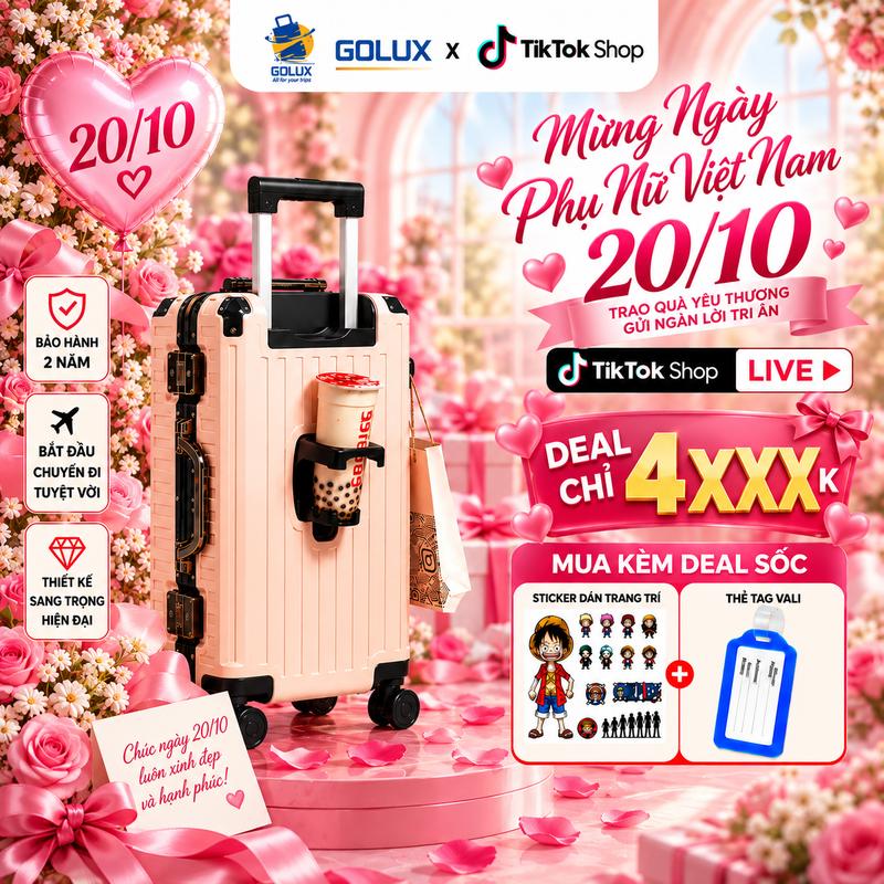 {SP Mới}{Link Size 20/24}Two Brothers Vali Khung Nhôm Khóa Sập C681 Size 20/24/28 Chất Liệu Nhựa PC/ABS Khóa TSA Bảo Hành 2 Năm Quà Tặng Bọc Vali Tag Sticker Vali Cho Nam Và Vali Đẹp Cho Nữ