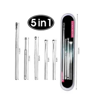 Alat Pembersih Telinga 5in1 Stainless Alat Korek Kuping Ear Wax Perawatan