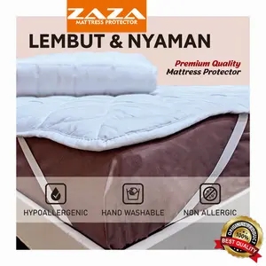 Mattress Protector ZAZA Kualitas Hotel Terbaik - Premium Quality - Pelindung Matras Kasur Nyaman dan Lembut Putih
