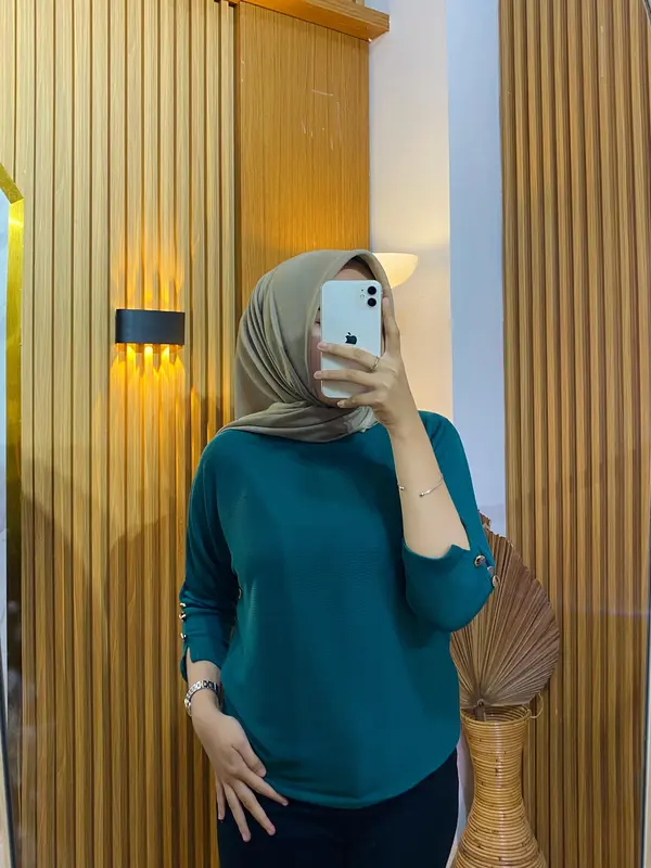 Kanaya Top Blouse Knit Batwing Paket Hemat Atasan Wanita By Razka 7