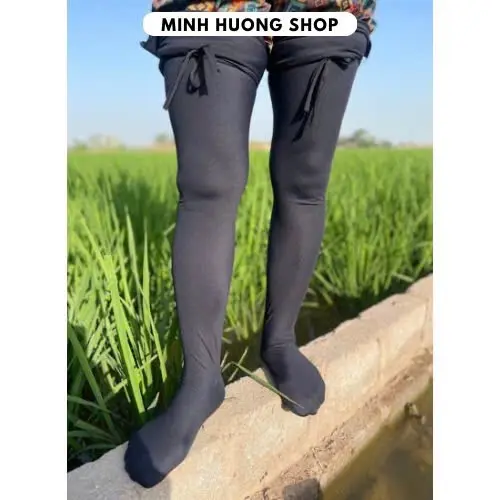Ủng Vải Tất Vải Co Giãn 4 Chiều Dài Tới Đùi Sử Dụng Làm Đồng Làm Vườn Lội Bùn Cấy Gặt