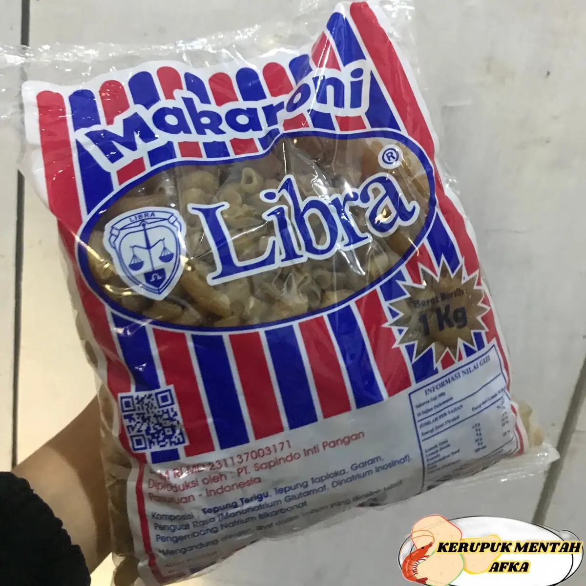 [1 Kg] Makaroni Mentah Libra Mengembang