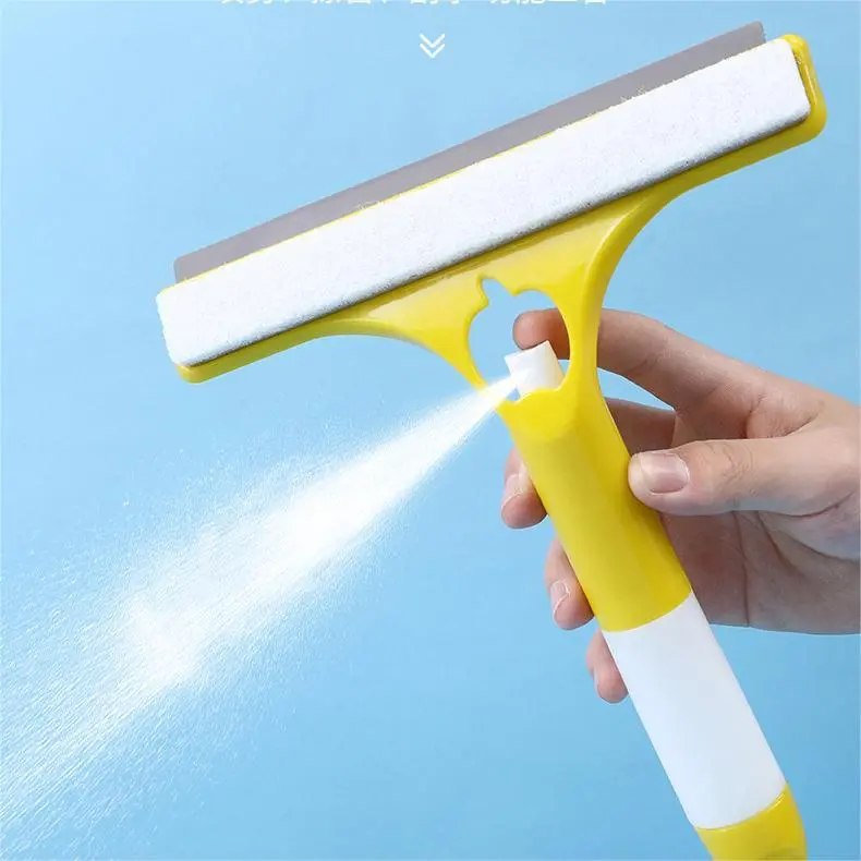 Chổi Xịt Kính Ba Trong Một, Đa Chức Năng, Chà Hai Mặt, Bàn Chải Kính Có Chai Xịt Tích Hợp, Thích Hợp Cho Kính Và Sàn Gốm Sứ. Làm Sạch 1