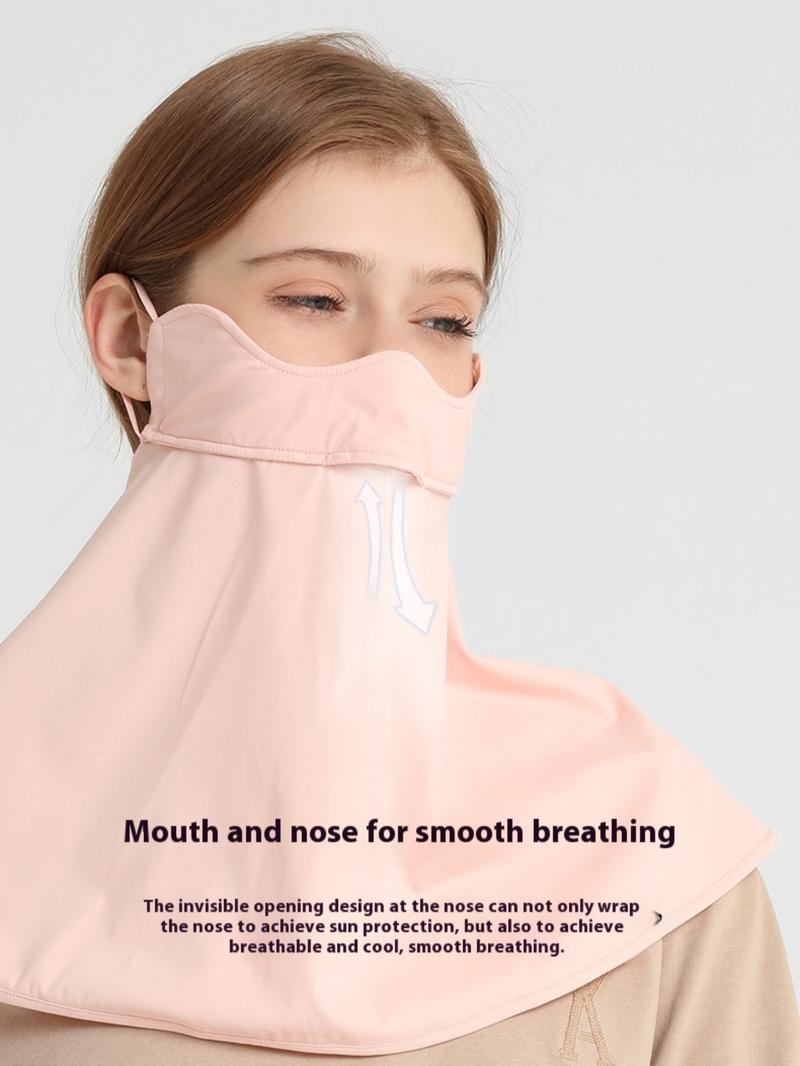 Product Introduction of KENMONT Washable UPF 50+ Women Sunscreen Mask Fashion Ice Silk Face Cover Neck Protection Breathable Hanging Ear Riding Face Guard 5