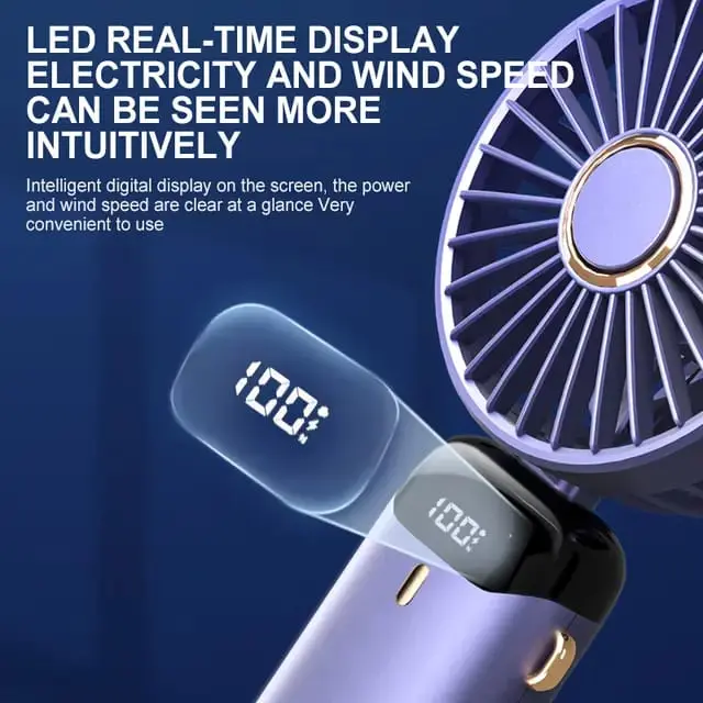 Kipas Angin MINI LED Display Digital Fan Pc - kipas angin kencang dan bagus 2 variasi kipas  mini 4