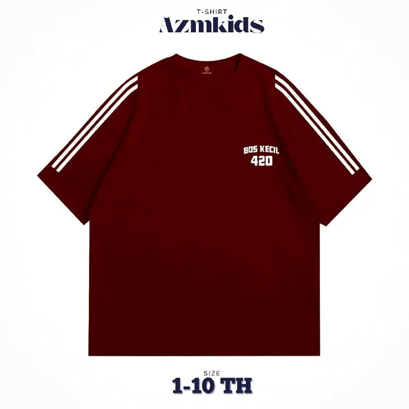 Kaos Anak Bos kecil AZMKIDS 1-10 tahun cotton combad 24s unisex Combed Laki-Laki Distro Pakaian Fashion 2