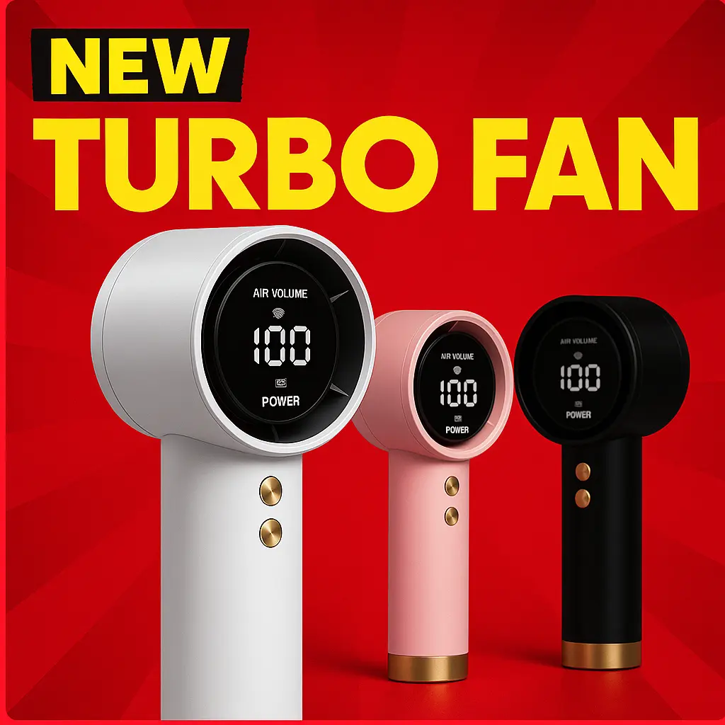 【Shaolinns】 Kipas Angin Mini Portable 2025 Tahan Lama 24 Jam High-Speed 16500RPM Desain Elegan & Modern untuk Pergi Piknik & Kantor