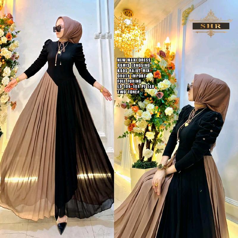 new maxi dress gamis langsing awet muda by shr premium 1