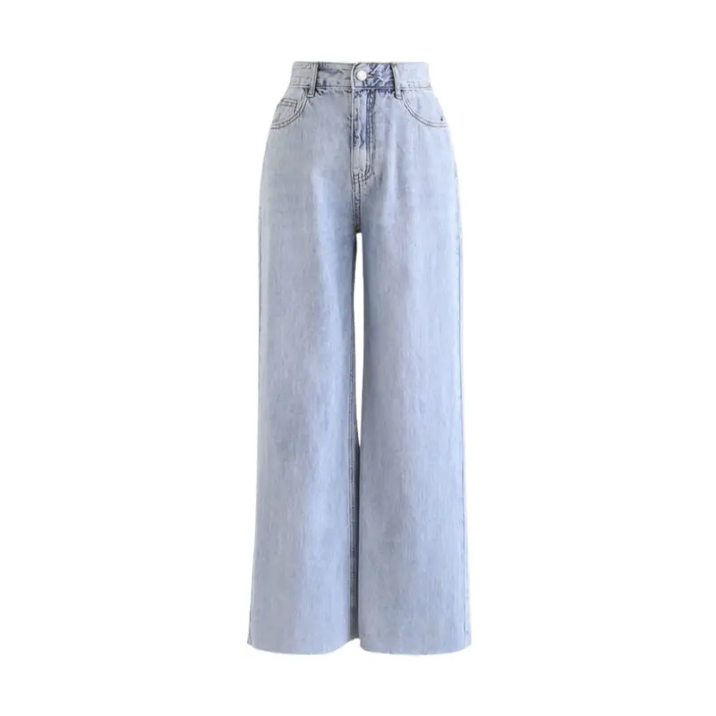 Styl Outfit  Ixora Set| One Set Wanita Korean Style ( Baju Crop Top - Celana Jeans ) Outfit Skena Atasan Cewek Kekinian 3