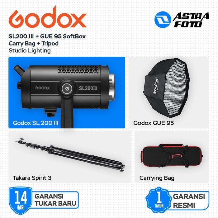 Gambar Godox SL200 III Softbox Grid Lampu Video Light LED - SL200III SL 200 dari Astra Foto Kota Administrasi Jakarta Pusat Tokopedia
