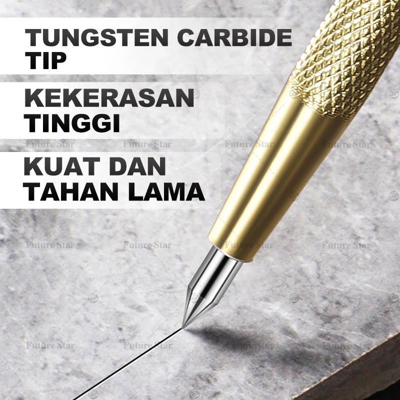 Alat Pemotong Kaca / Pisau Potong Kaca / 2-19mm Keramik Ubin Glass Cutter Diamond Granit Cutting Tool Manual Multifungsi Alat Penanda Garis Model Pulpen Tool Set 2 In 1 Ukir Nat Stainless Metal 4