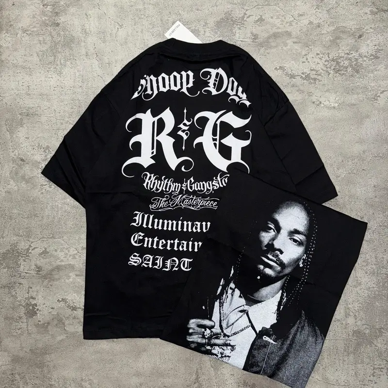 T Shirt Kaos Snoop Dogg - Oversized Model Black 20s 0