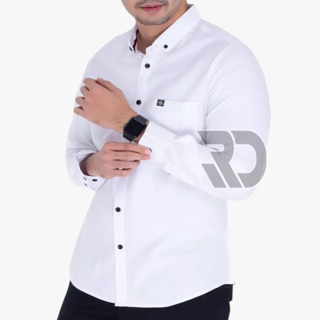 Kemeja Pria Lengan Panjang Slim Fit Putih Polos Premium Distro Bahan Katun Oxford dan Poplin Terbaru