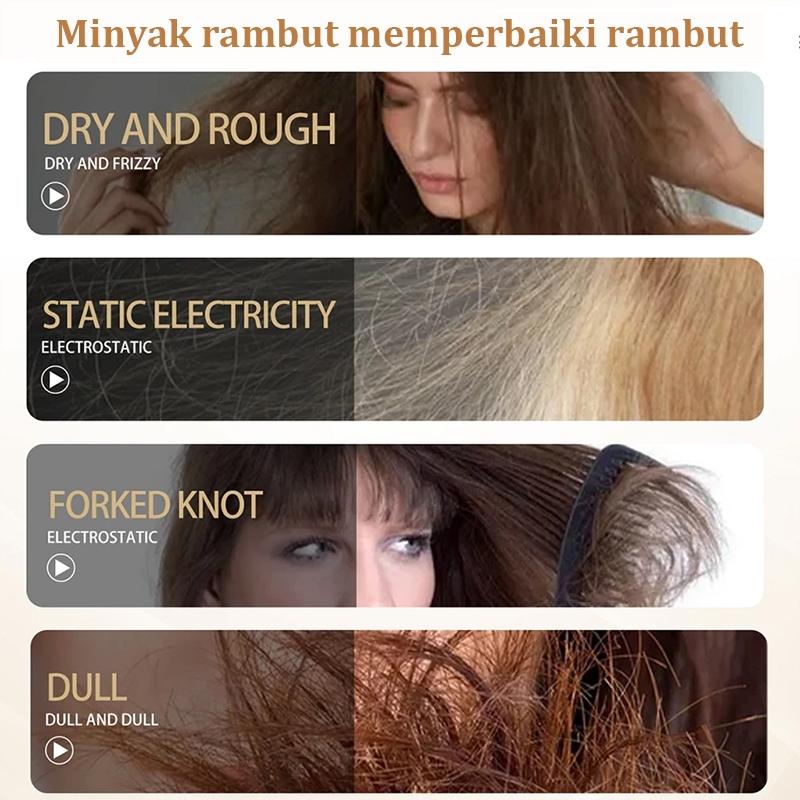 Rambut Kering Dan Rusak Rontok Dan Kering Hair Serum Rambut Hair Care Essential Oil Spray Rambut Kering Dan Rusak Rontok Dan Kering Essensial Oil Perawatan Rambut Vitamin Pelembab Rambut Kering Keratin Rambut Rusak Dan Kering 2