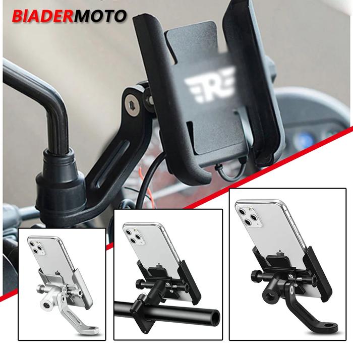Supporto Per Cellulare CRUMPS Per Royal Enfield – Manubrio E Specchietto, Alluminio CNC, 360° Rotabile, Per Modelli Classic E Himalayan - 6