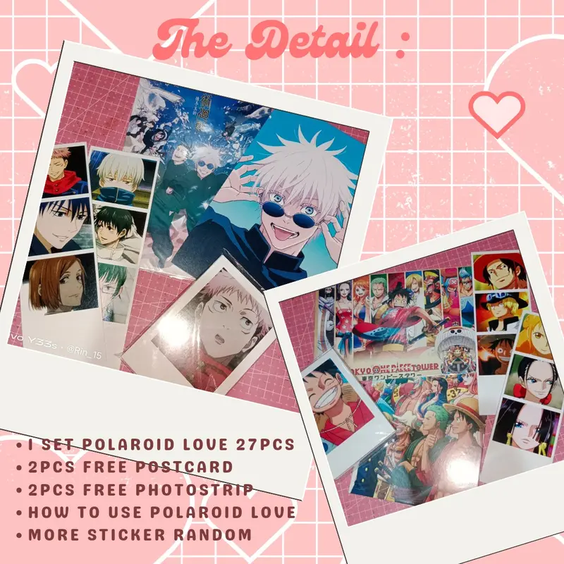 Polaroid Love Anime (Hiasan atau Pajangan Kamar) Koleksi Foto Polaroid Anime 2