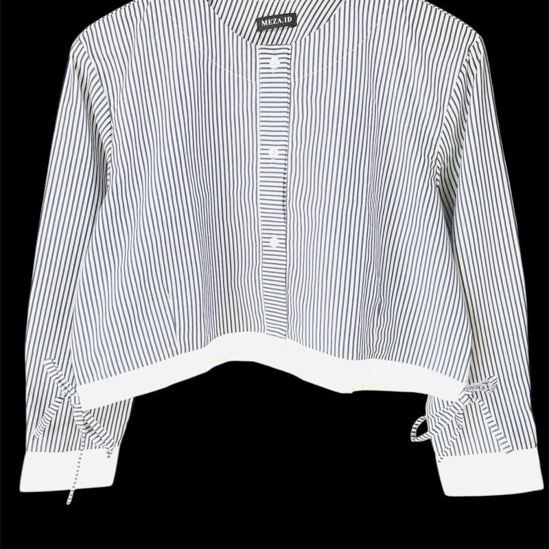 Crop top cewe unik m001 salur 0