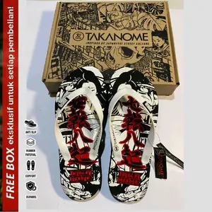 sandal pria sandal japit jepang sandal jepit pria sandal distro takanome original sandal motif geisha casual