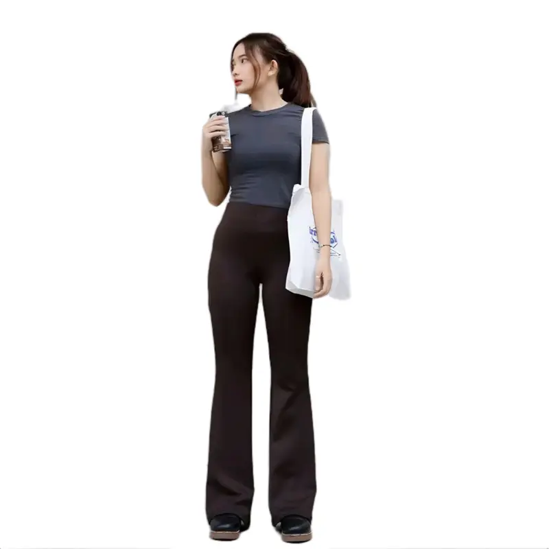 Celana Fit And Flare Pants Cutbray Scuba Pinggang Highwaist Bahan Stretch Melar Elastis Kulot Cutbray Scuba Kantor Kerja