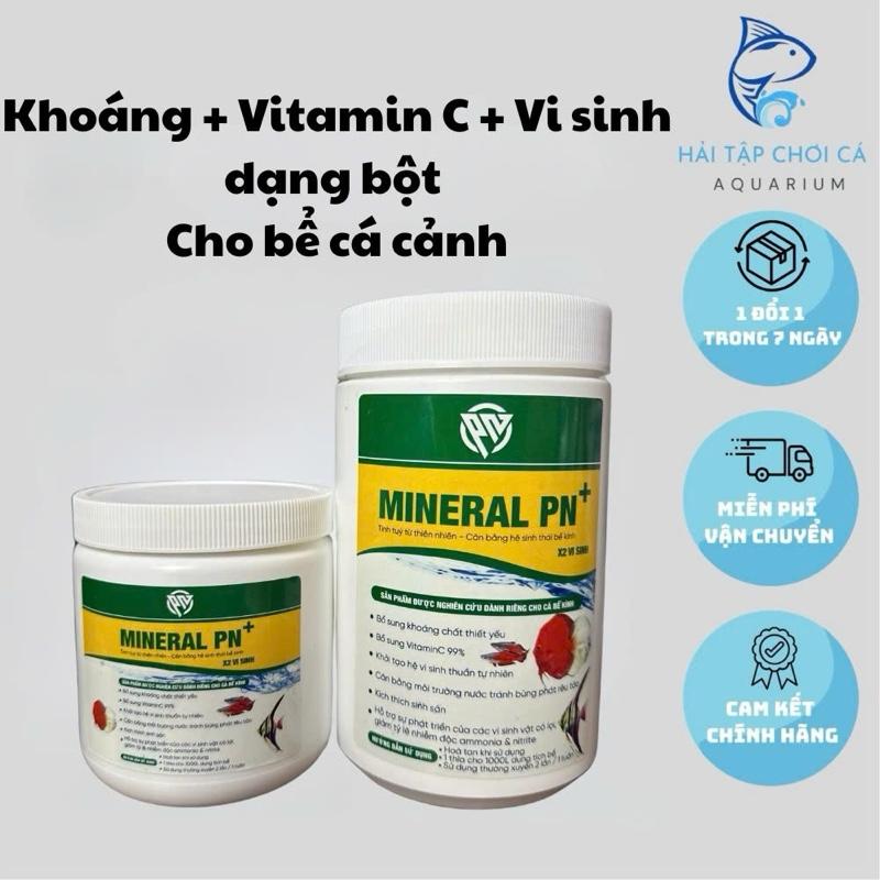 Khoáng bột Vitamin C kết hợp Vi sinh bột cho bể cá cảnh PN Mineral