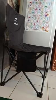 Product Review of CHAMPS Kursi Lipat Hitam Outdoor Portable | Camping | Gunung | Mancing | Foldable Chair | Kemah | Bangku Lipat furnitur berkemah | Ringan | Mudah Digunakan | CH-711L, CH-712XL, CH-713XXL bahan oxford from p**i 2