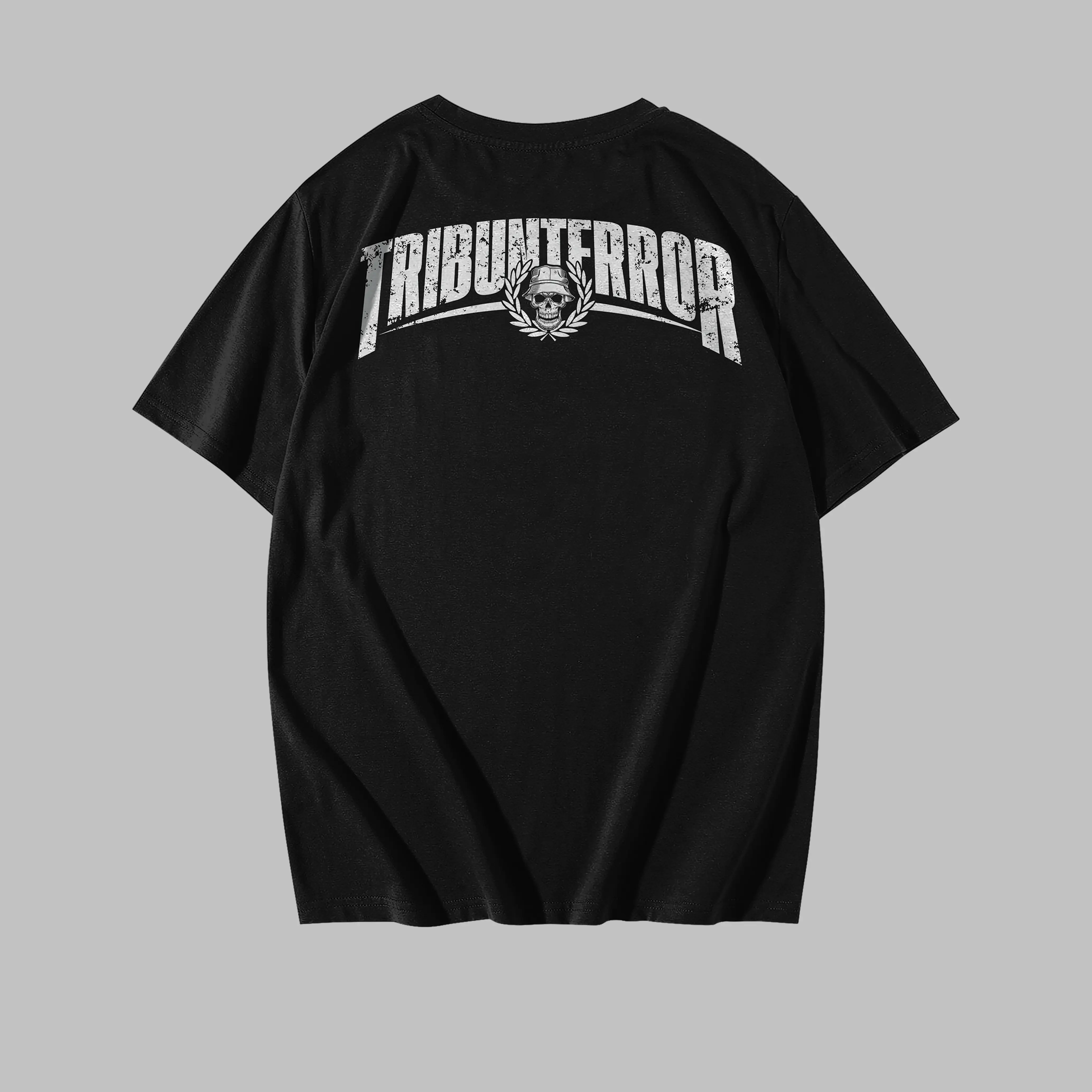 T-Shirt Kaos Casual "TRIBUN TERROR" cotton 24s Available Colour Black size M - XXL Unisex Casual Hitam Nyaman  Pendek Santai Keren Pria
