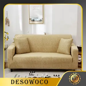 DESOWOCO Cover Sofa  sarung sofa striped sofa cover/Elastic Sofa Cover Grid / Sarung Penutup Sofa Elastis Stretch Polos Kisi