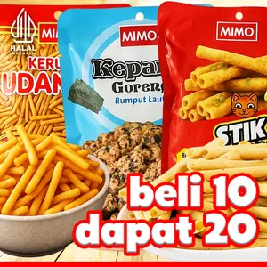 HALAL MIMO Snack Jadul Viral Kekinian! Stik Bawang Kriuk Gurih MiMi Kepang Utir-Utir Murah | Jajanan Anak SD Enak Cemilan Kiloan Ringan Cocok Buat Ngemil Santai & Ide Jualan