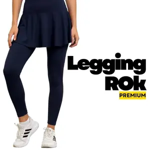 ANMO-Rok Celana Panjang Wanita 2-in-1 Nyaman Sejuk Bernapas Rok Celana Olahraga Serbaguna Cocok untuk Fitness Mendaki Bersepeda Tenis dan Golf