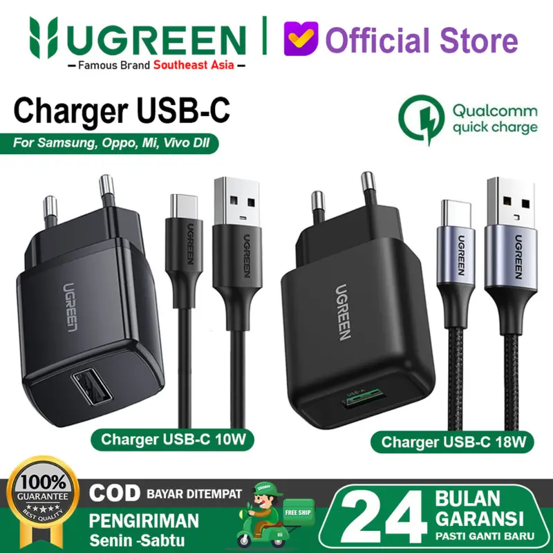 UGREEN Charger USB Type C Fast Charging QC 3.0 For Samsung Xiaomi Oppo Vivo 0