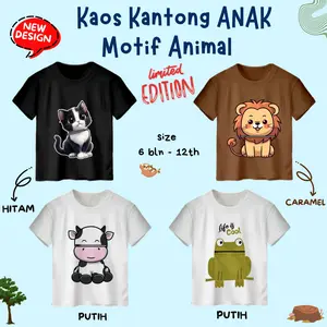 Kaos Kantong Anak Motif Animal Combad 30s BY IMSTAR.STORE