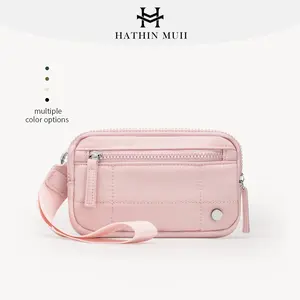 Tem9005 - HathinMuii -Dompet wanita bahan tahan air  Dompet  berlapis  wallet Kartu Uang Dompetuntuk dengan3 dompet ritsleting untuk perjalanan penggagaskartu kredit Cewek