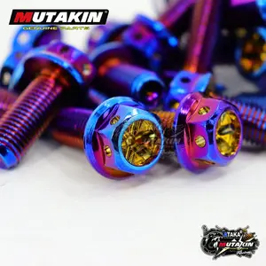 ATAKA Kaliper Baut Titanium drat 14 M10 X 25mm MM Untuk Kaliper Original 1pcs Universal