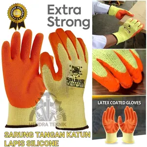 SARUNG TANGAN KERJA KARET TEBAL KAOS TANGAN LATEX TEBAL SAVETY GLOVES