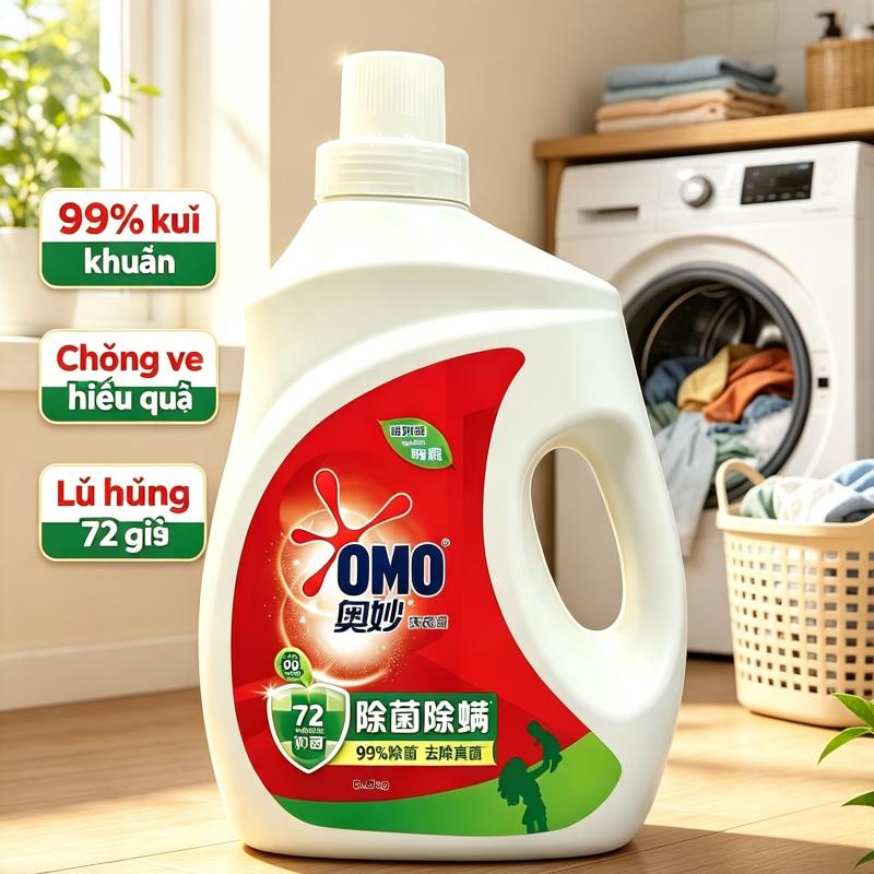 Nước giặt OMO, 3.2kg/3200ml, Hương thơm tươi mát, Lưu hương lâu dài,