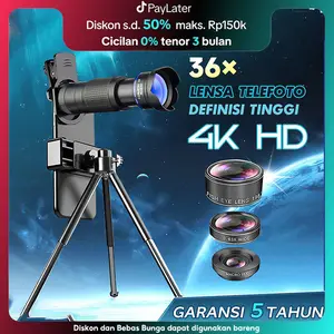 【Pengiriman 24 jam】phone Tele Zoom Lensa Apexel 36X Zoom Android Lensa Tele Zoom HP Lensa Kamera HP Universal Lensa Apexel 18x25 Handphone Bermata HD Ponsel Lensa Zoom Optik Dengan Tripod lensa  telephoto