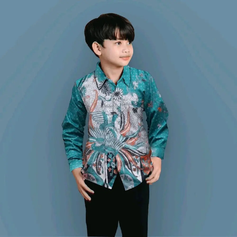 Kemeja anak ayam tosca